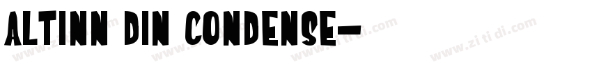 Altinn DIN Condense字体转换